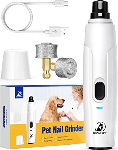 Bonve Pet Nail Grinder for Dogs - Upgraded, Super Quiet