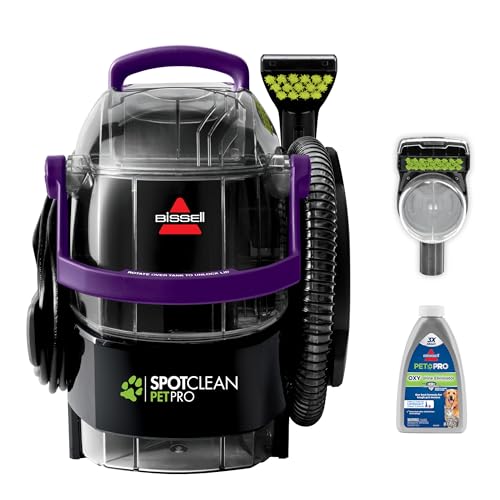 BISSELL SpotClean Pet Pro Portable Carpet Cleaner - 2458, Grapevine Purple/Black