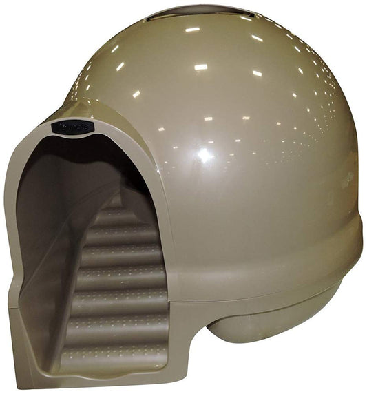 Petmate Booda Clean Step Cat Litter Box Dome (Made in the USA with 95% Recycled Materials)- Titanium, Made in USA