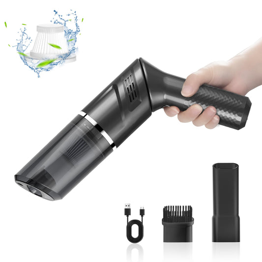 Car Vacuum Cordless Handheld Cleaner - 120W High Power, Rechargeable, Portable for Home and Car