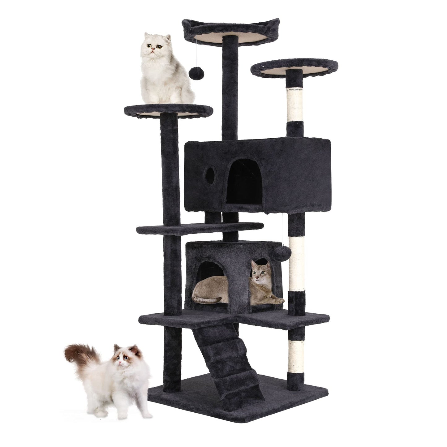 BestPet 54in Cat Tree Tower - Indoor Cats, Scratching Posts