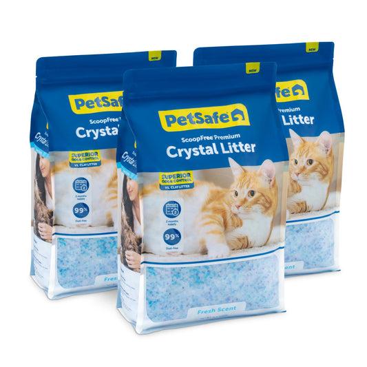 PetSafe ScoopFree Premium Fresh Crystal Litter, 3-Pack – Lightly Scented Litter