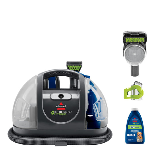Bissell Little Green Pet Deluxe Portable Carpet Cleaner - 3353, Gray/Blue