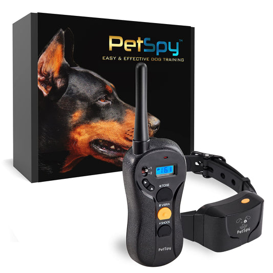 PetSpy P620 Dog Training Shock Collar for Dogs with Vibration, Electric Shock, Beep