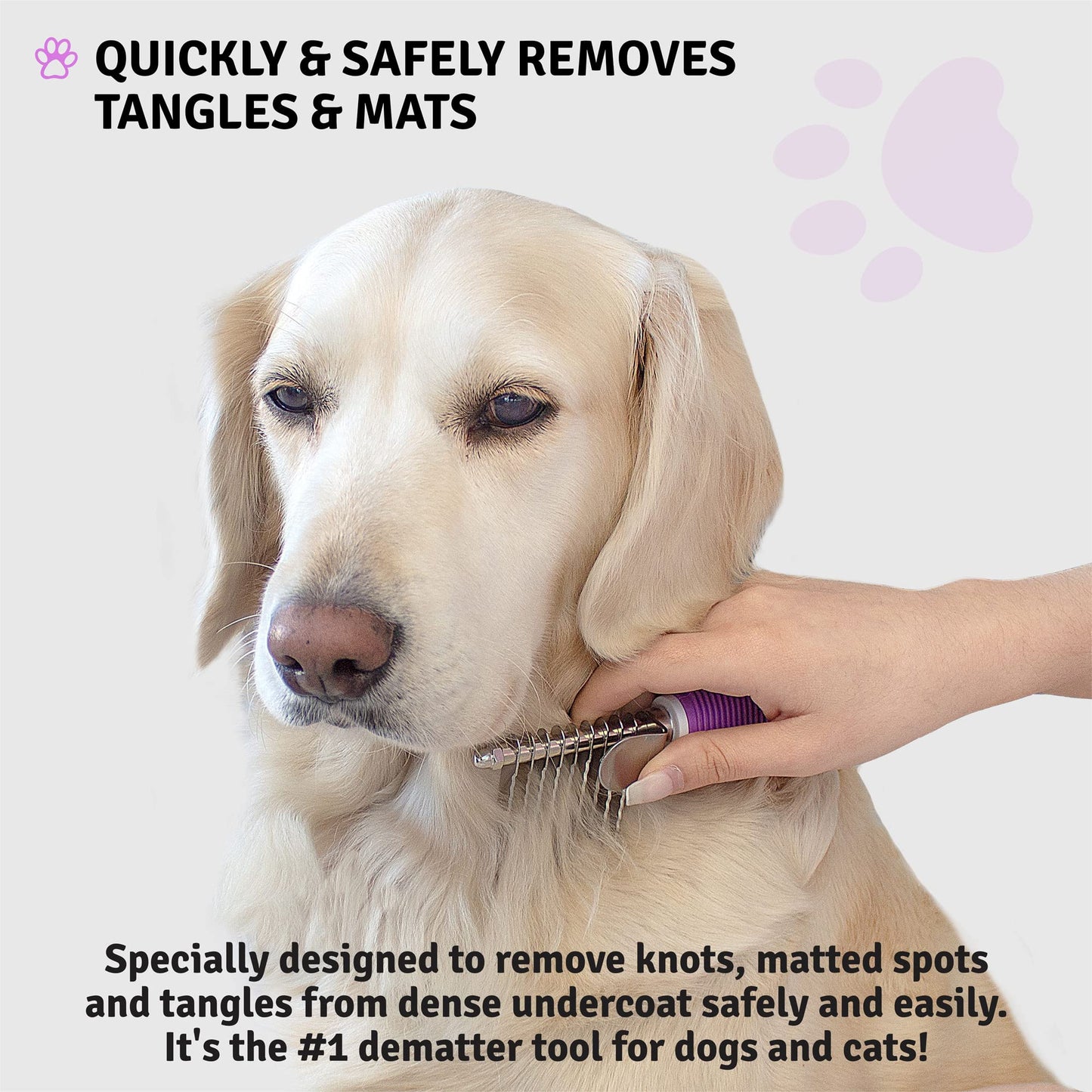 Poodle Pet Dematting Fur Rake Comb Brush Tool Dog Rake Brush - Dog Brush for Goldendoodle