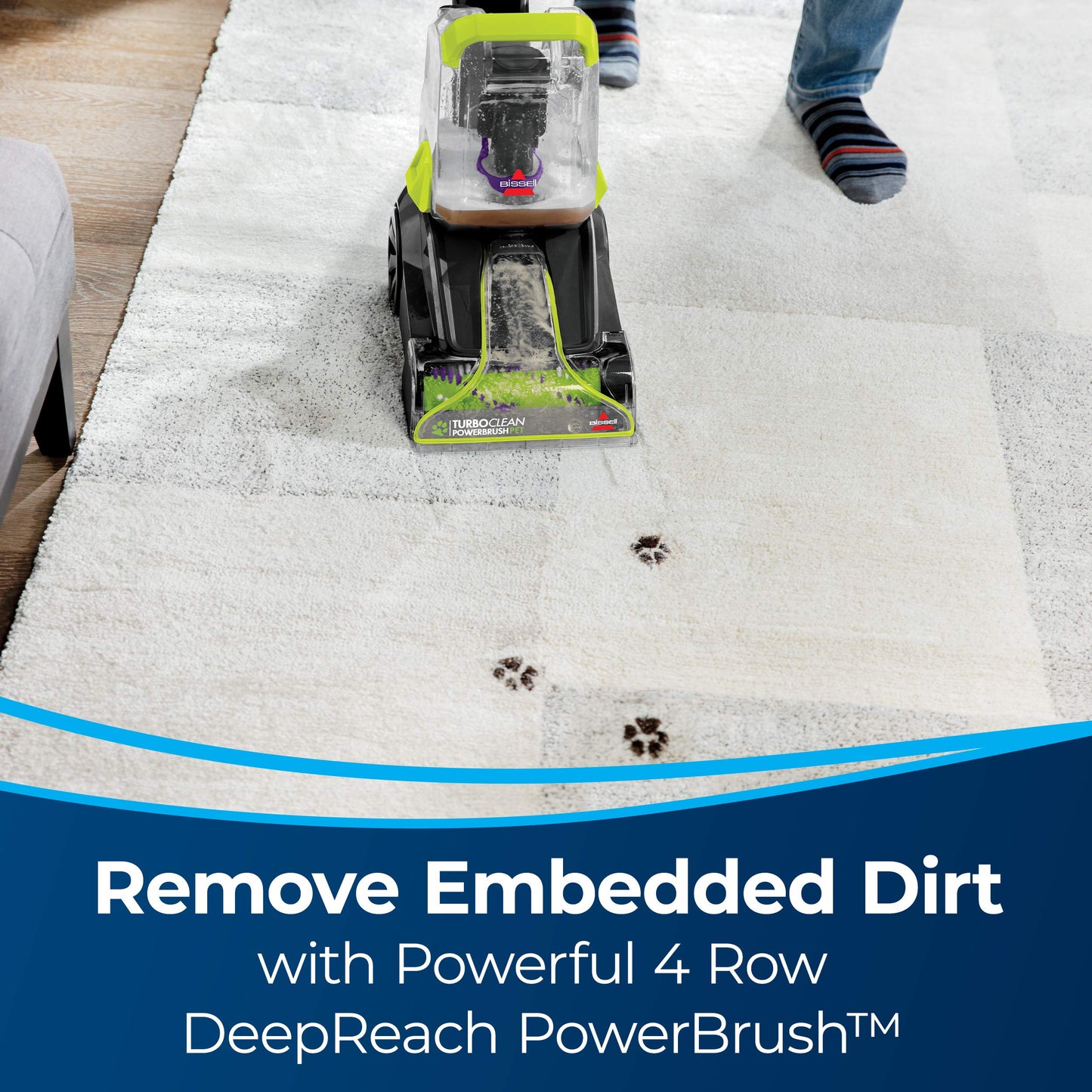 Bissell TurboClean PowerBrush Pet Carpet Cleaner - 2987, Green/Black